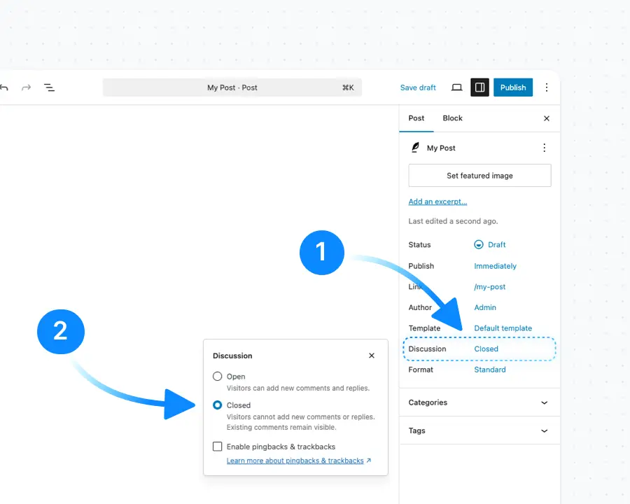How to Disable Comments in WordPress - Documentation